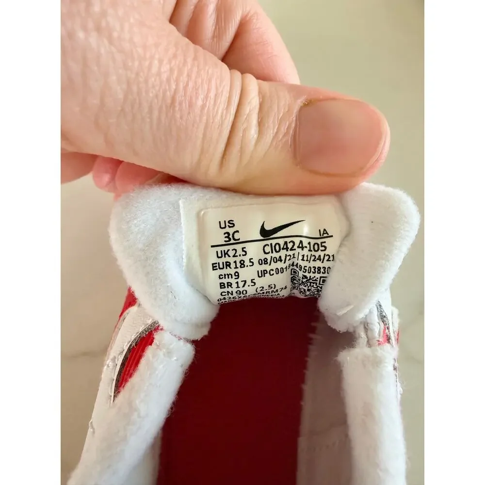 Nike Air Max 90 Crib 'White Hyper Red' Baby Size 3